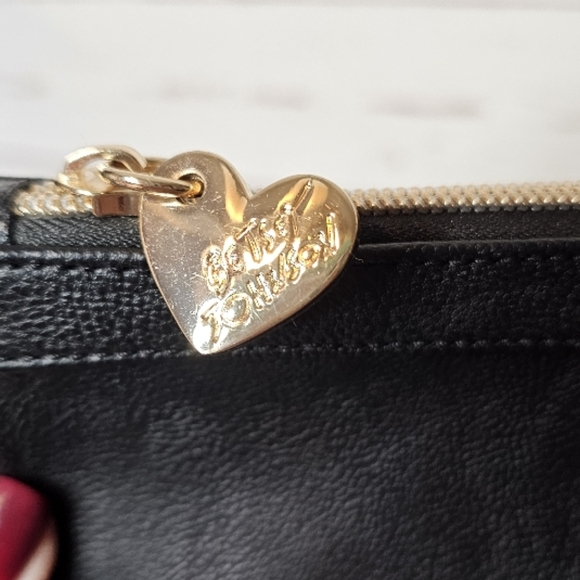 Betsey Johnson Black and White Bow Bag with Makeup Pouch - Picture 13 of 16